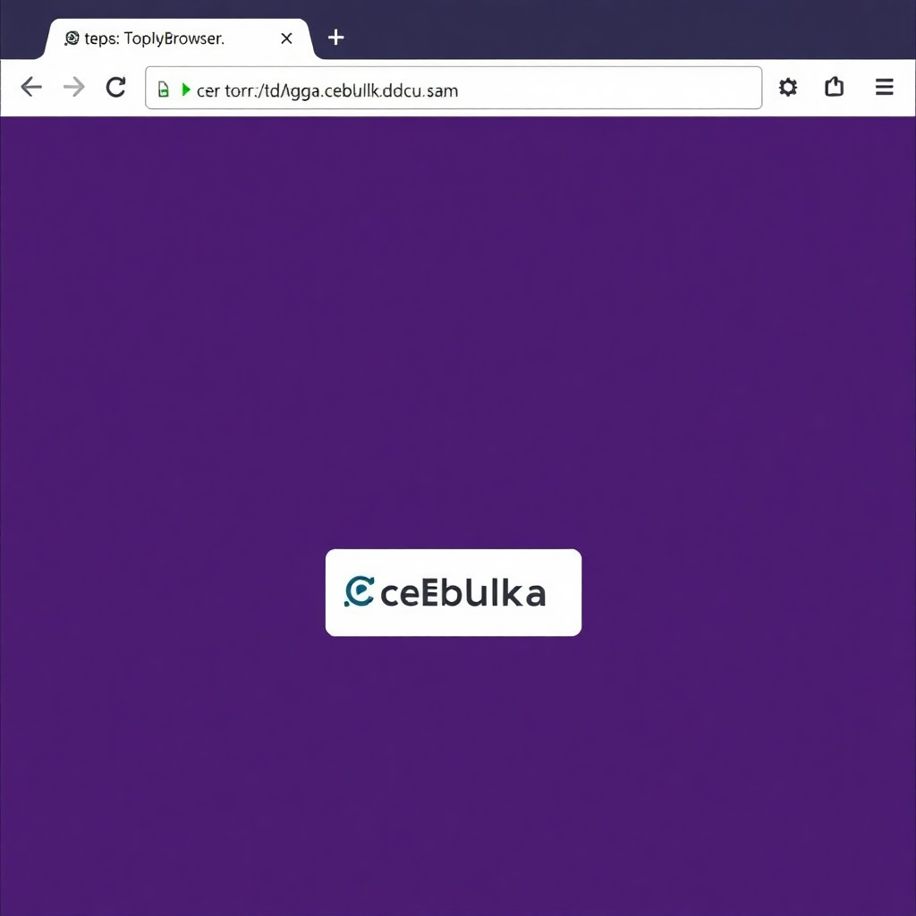 Screenshot of Tor Browser with cebulka link bookmarked, cebulka forum favicon visible